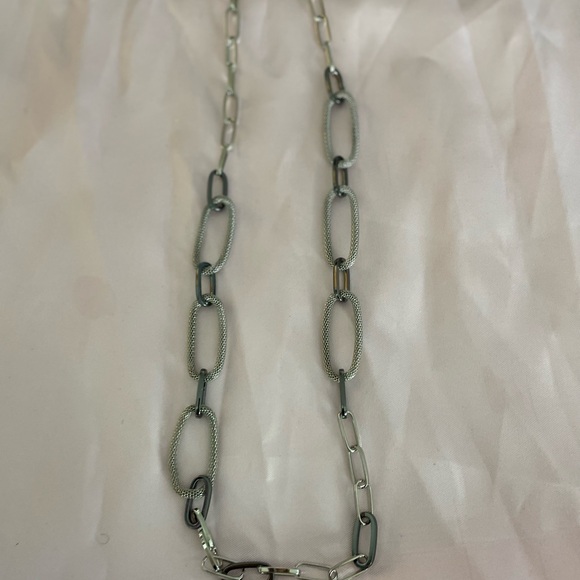 RJ Graziano Chunky Mixed-Metal Chain Necklace, Designer Statement Jewelry - Picture 2 of 6